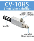 Vacuum Generator CV10HS Series For Industrial Pneumatic Systems With High Negative Pressure Venturi Exhaust Ejector, 6mm Joint