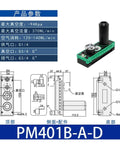 Beefy Big-Flow Multi-Stage Pneumatic Vacuum Generator With Built-In Meter For Industrial Use, technical specs diagram