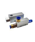 Powerful Vacuum Generator With High Negative Venturi Air Exhaust Ejectors for pneumatic valves, metal construction, side view
