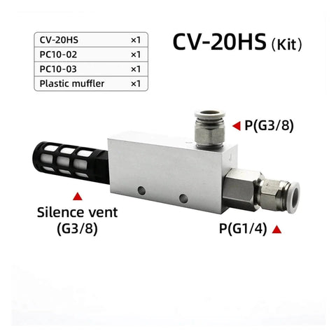 Pneumatic Vacuum Generator For Industrial Automation With Air Exhaust Ejector And Negative Control Valve Lightweight Design Low Maintenance High Efficiency Vacuum Production Easy Install With 20 W And 10 Fittings