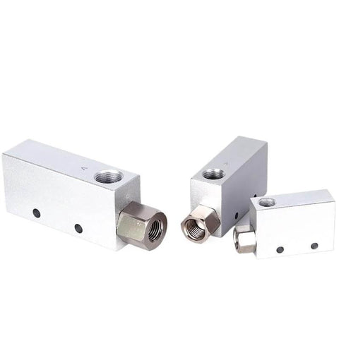 Three Pro Grade Vacuum Generator CV-10HS Negative Venturi Air Exhaust Ejectors with 6mm ports for pneumatic systems.