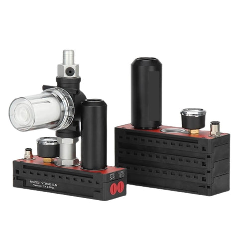 VTM301-DN Multipole Pneumatic Vacuum Pump With High Vacuum Multistage Generator And Beefy Suction Power in rose red finish