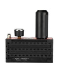 VTM301-DN Multipole Pneumatic Vacuum Pump with high vacuum multistage generator, rose red finish aluminum, front view.