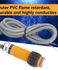 Through Beam Photoelectric Switch Sensor 6-36VDC adjustable diffuse reflection with thickened cable, PVC flame retardant jacket