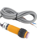 Through Beam Photoelectric Switch Sensor 6-36VDC with thick cable, ABS shell, PVC flame retardant jacket for industrial automation.