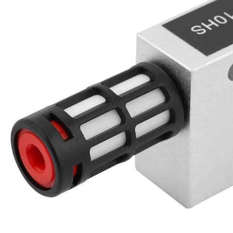 Close-up of CV-10HS Vacuum Ejector And Pneumatic Exhaust Valve For Industrial Vacuum Systems, aluminum alloy, threaded connection