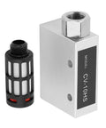 CV-10HS Vacuum Ejector And Pneumatic Exhaust Valve for industrial vacuum systems, compact aluminum design