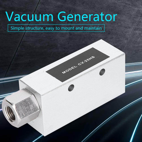 Aluminum Alloy Vacuum Generator Valve With 160 L/min Flow, Pneumatic Ejector, Rp1/4 Inlet To Rp1/8 Outlet, Drop-In For Industrial Automation