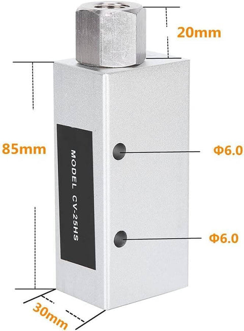Aluminum Alloy Vacuum Generator Valve With 160 L/min Flow, Pneumatic Ejector, Rp1/4 Inlet To Rp1/8 Outlet, Size 85x30x20mm
