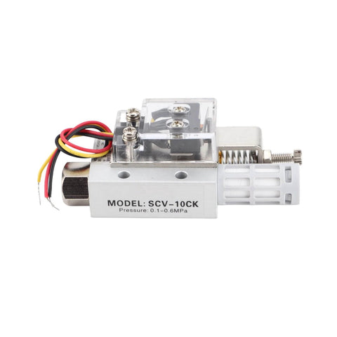 SCV 10CK Pneumatic Vacuum Ejector Generator With PR1/4 Female Thread For Industrial Automation, top view.