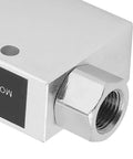 Close-up of Heavy Duty Pneumatic Vacuum Generator Ejector CV 10 HS with aluminum alloy build, focusing on connector detail.