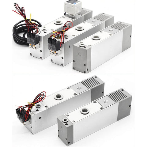 Front and side view of One Piece Multi-Stage High Vacuum Generator With High Flow And Strong Suction For Heavy-Duty Industrial Use, Durable Vacuum System Module ZL112-K15-25LDD ZL212GN DN Series, showing compact design and wiring details.