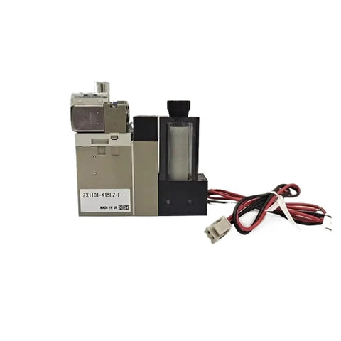 Premium Pro Grade Vacuum Generator Kit ZX1101 K15LZBF shown with solenoid and wiring for automation systems
