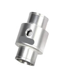 Metallic high-flow vacuum generator for bulk material conveying and air ejector system, side view, industrial use component