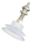 Industrial Pneumatic Vacuum Suction Arm Kit With Metal Tracheal Adapter, Beefy 50mm Two-Layer Suction Cup, close-up view