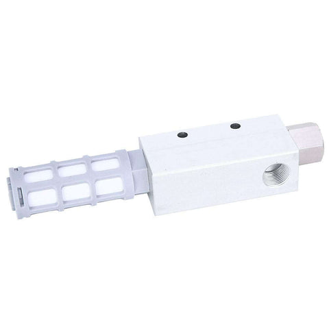 Beefy Industrial Venturi Vacuum Generator Pneumatic Ejector With 6 Bar Air Exhaust Pump, aluminum alloy body, side view