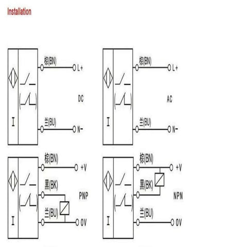 Wiring diagram for Infrared Photoelectric Switch Sensor E3F-DS10P1 Diffuse Reflection Proximity Sensor M18 Thread 6-36V DC