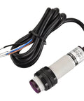 M18 Infrared Photoelectric Proximity Sensor Diffuse Reflection Type With 10 to 200 cm Detection Range, 4-wire, 18 mm mount, black cable