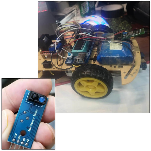 Infrared Reflective Photoelectric Sensor Switch Module 3.3V To 5V Compatible With TCRT5000 on DIY Robotics Project