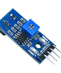 Infrared Reflective Photoelectric Sensor Switch Module 3.3V To 5V Compatible With TCRT5000, blue PCB close-up view