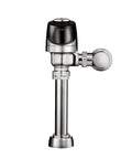 Front view of G2 Optima Plus 8111 Exposed Sensor Water Closet Flushometer with infrared sensor, 1.6 GPF valve, polished chrome finish.