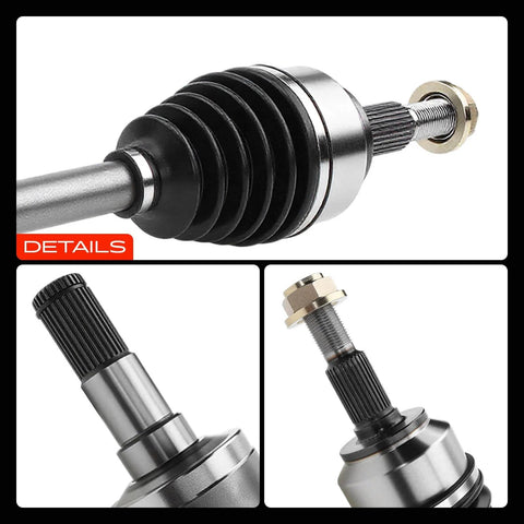 Close-up of Front Left CV Axle Shaft Assembly For Jeep Grand Cherokee 2005 To 2010 And Commander 2006 To 2010 4WD Without Limited Slip Differential