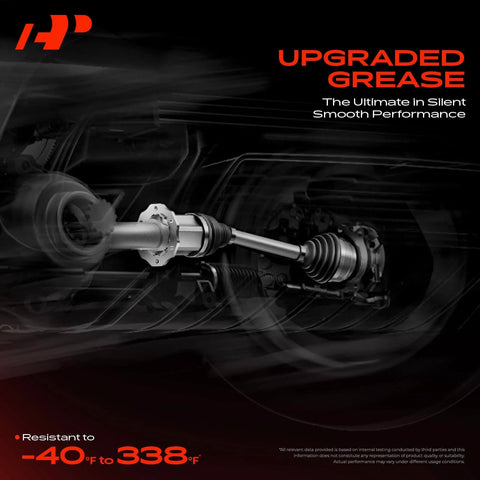 Front Left CV Axle Shaft Assembly For Jeep Grand Cherokee 2005 To 2010 And Commander 2006 To 2010 4WD Without Limited Slip Differential Replacement Plug And Play Easy Install Driver Side shown with upgraded grease features