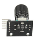 Close-up of KY-040 Rotary Encoder Module from 5 Pack KY-040 Rotary Encoder Module Kit With 120 Multicolor Breadboard Jumpers And Ribbon Cables.