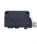 Keyence Photoelectric Sensor PZG61CP 10-30V DC 100mA PNP switch, side view, black compact design, industrial object detection device