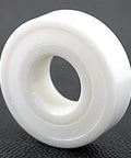 6001-2RS ZrO2-Si3n4 Full Ceramic Bearing PTFE based Grease, side view showing white ceramic design