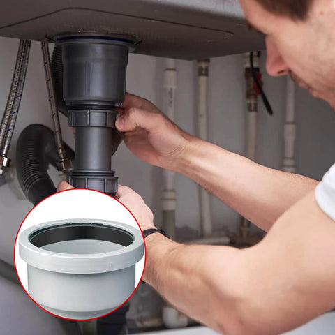 20 Piece Kitchen Sink Drain Gasket Seal Ring Set For 1.2 To 1.4 Inch Slip Joint Washers Rubber Leak Proof Seals installation view
