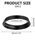 Dimensions of 20 Piece Kitchen Sink Drain Gasket Seal Ring Set For 1.2 To 1.4 Inch Slip Joint Washers Rubber Leak Proof Seals Durable Kitchen Kit