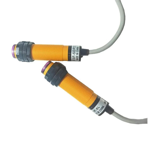 M18 Photoelectric Sensor Switch Proximity NPN NC Through-Beam DC 6-36V, infrared 660nm, with 1.2m cable, 5M range