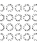 M5 External Tooth Washers Set For DIY Projects, 304 Stainless Steel Locking Ring Washers With Serrated Teeth, 20 Pack, Silver