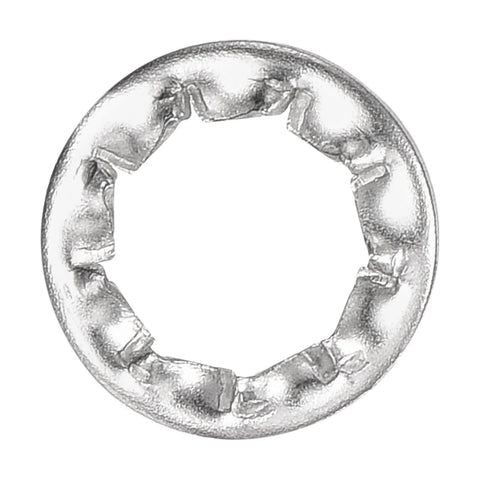 M6 Internal Tooth Serrated Locking Washers Set 20 Pcs Made From 304 Stainless Steel Silver Finish visible close-up