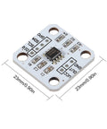 AS5600 Magnetic Encoder Module 3 Pack Pro Grade High Precision Sensor 12 Bit I2C PWM And Voltage Output Non Contact Angle Measurement 23 By 23 Millimeter Kit Bundle showing close-up of one module with dimensions