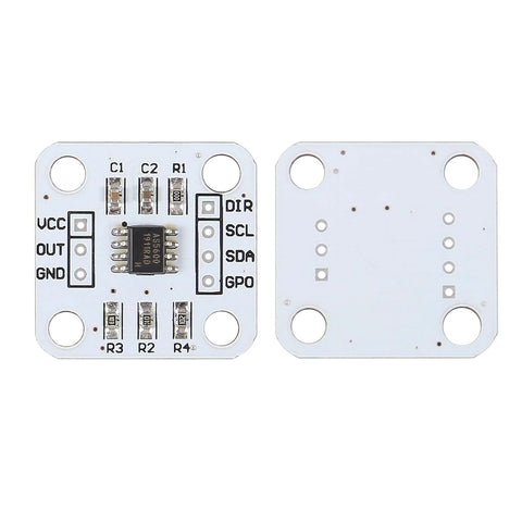 AS5600 Magnetic Encoder Module 3 Pack Pro Grade High Precision Sensor 12 Bit I2C PWM And Voltage Output Non Contact Angle Measurement 23 By 23 Millimeter Kit Bundle front and back view of modules