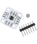 AS5600 Magnetic Encoder Module 3 Pack Pro Grade High Precision Sensor 12 Bit I2C PWM And Voltage Output Non Contact Angle Measurement 23 By 23 Millimeter Kit Bundle showing electronic board and components.