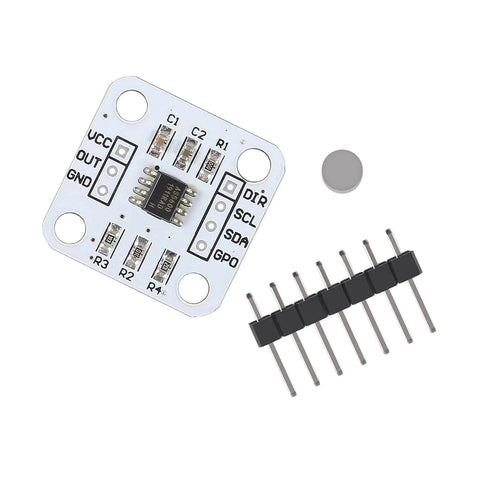 AS5600 Magnetic Encoder Module 3 Pack Pro Grade High Precision Sensor 12 Bit I2C PWM And Voltage Output Non Contact Angle Measurement 23 By 23 Millimeter Kit Bundle showing electronic board and components.