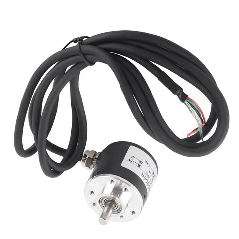 Magnetic Incremental Rotary Encoder With 600 PPR, 6mm Shaft, 5 To 24 V DC, AB Quadrature Output, NPN Open Collector for Robotics