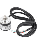 Magnetic Incremental Rotary Encoder With 600 PPR, 6mm Shaft, 5 To 24 V DC, AB Quadrature Output, NPN Open Collector for Robotics