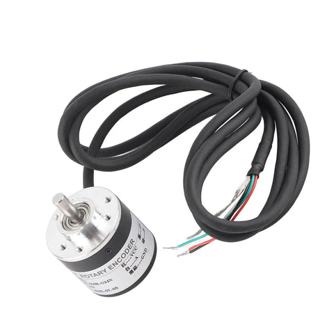 Magnetic Incremental Rotary Encoder With 600 PPR, 6mm Shaft, AB Output, NPN Open Collector for Robotics and Automation
