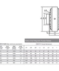 Technical diagram of Pro Grade Magnetic Particle Brake FZ12K-1, showcasing dimensions and specifications for CNC applications.