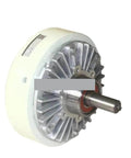 Magnetic Particle Centrifugal Powder Brake M with durable alloy housing, ideal for CNC machines and conveyor systems, side view.