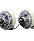 10kg Magnetic Particle Clutch With 100Nm Torque For Dual Axle Systems Magnetic Powder Clutch Model FL100A1 front and side view