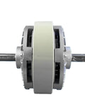 Front view of Two Axis Magnetic Powder Clutch And Brake System With Adjustable Torque Via Current Control for CNC machinery.