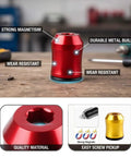 Pro Grade Magnetic Screw Ring Set With One Quarter Inch 6.35mm Universal Magnetic Heads Five Pack For No Slip Drive Durable Aluminum Alloy Core