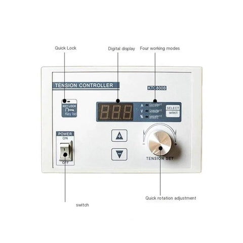 Front view of Magnetic Particle Constant Tension Controller For Rock Solid Torque Regulation KTC800B KD200 with digital display