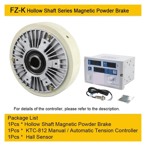 FZ-K Magnetic Powder Brake and KTC-812 Tension Controller Kit for Textile Unwinding with Crisp Rock-Solid Torque Control
