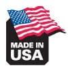 Made in USA logo with American flag icon